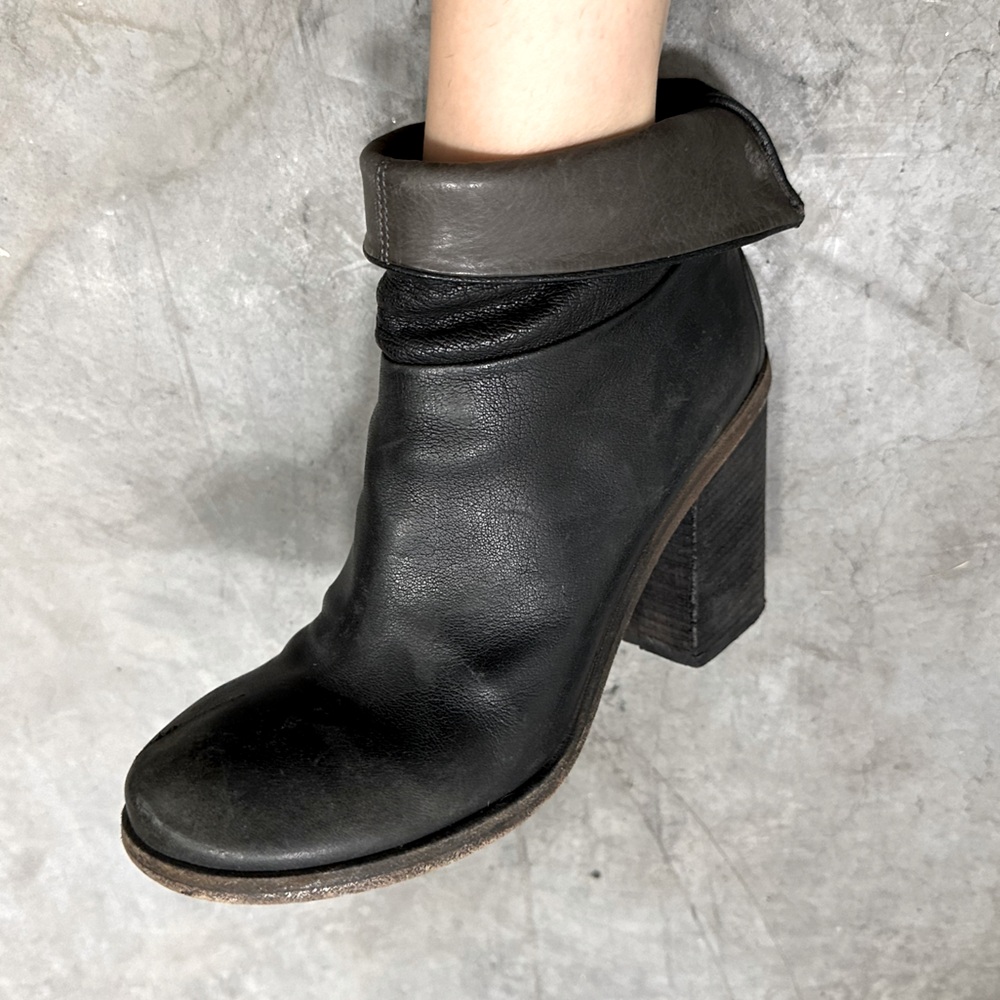 MARSELL black leather boots 38 7.5